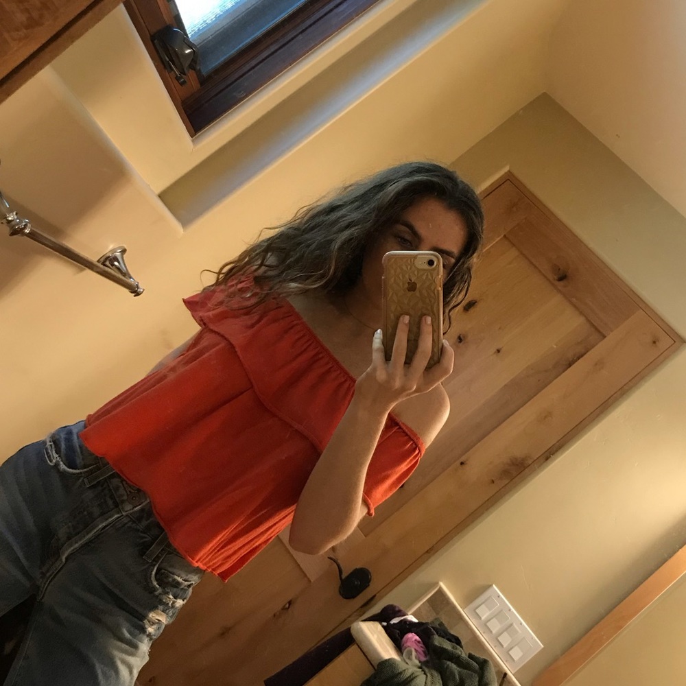 Topshop off the shoulder top